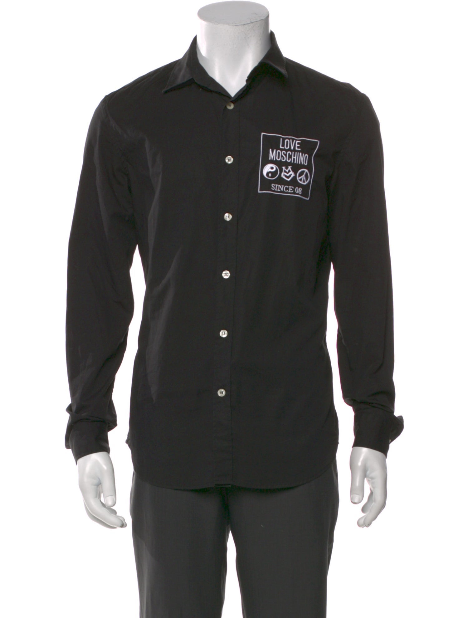 Love Moschino Graphic Print Long Sleeve Shirt