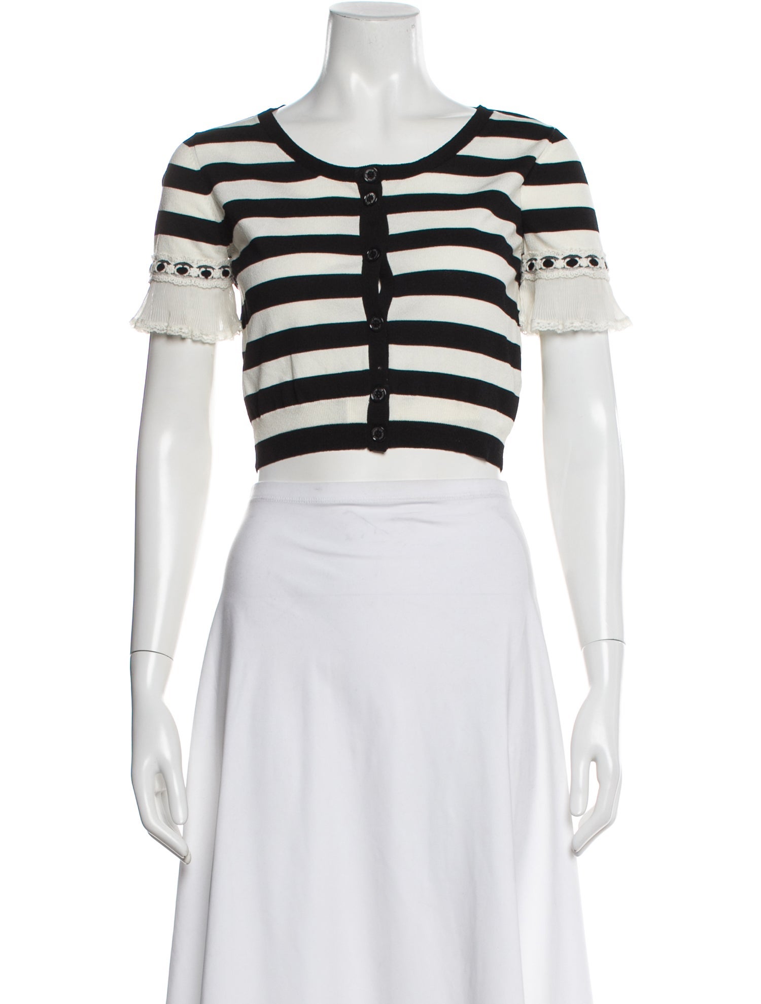 Love Moschino Striped Scoop Neck Sweater