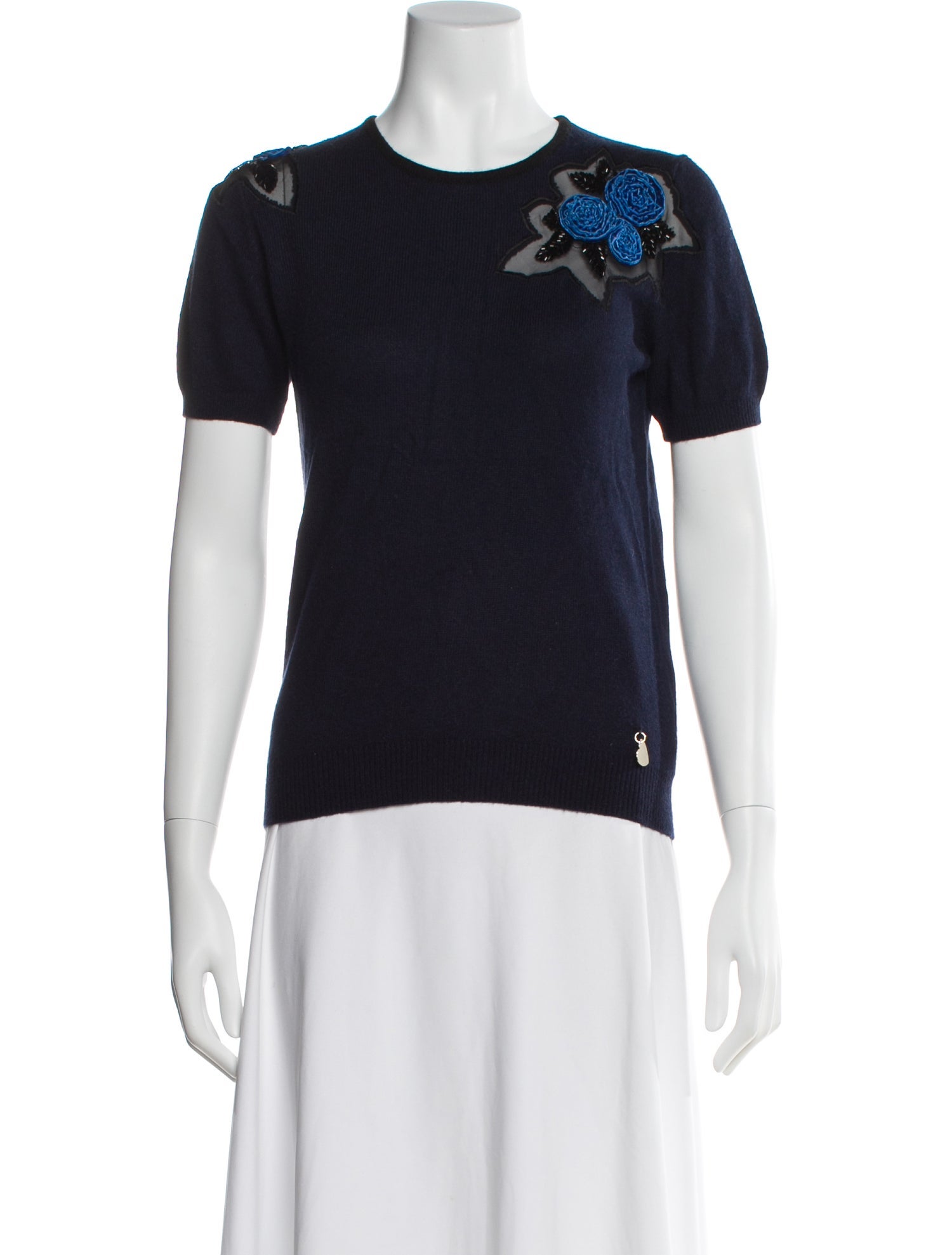 Love Moschino Cashmere Graphic Print Sweater