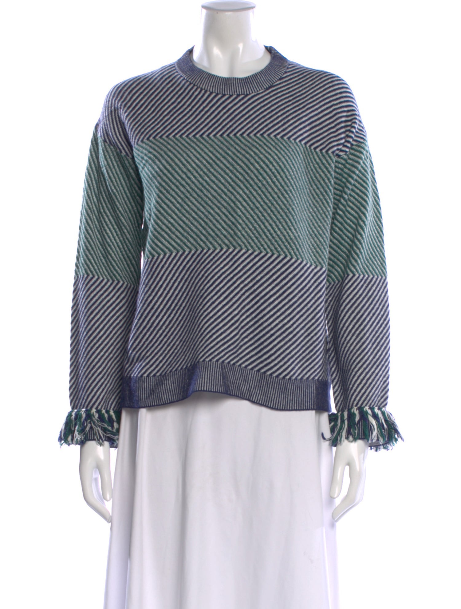 Love Moschino Striped Mock Neck Sweater