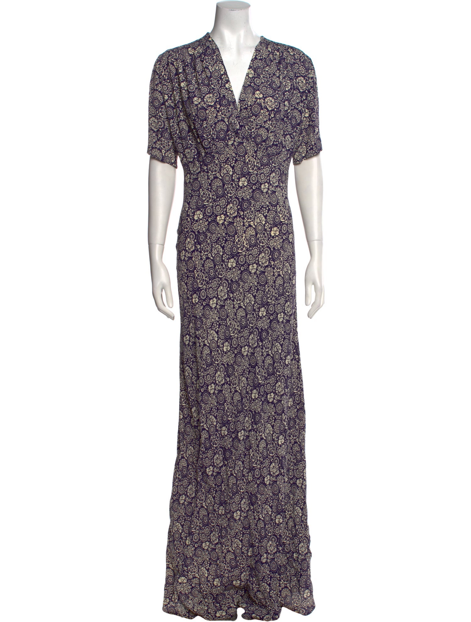Les Habitudes Floral Print Long Dress