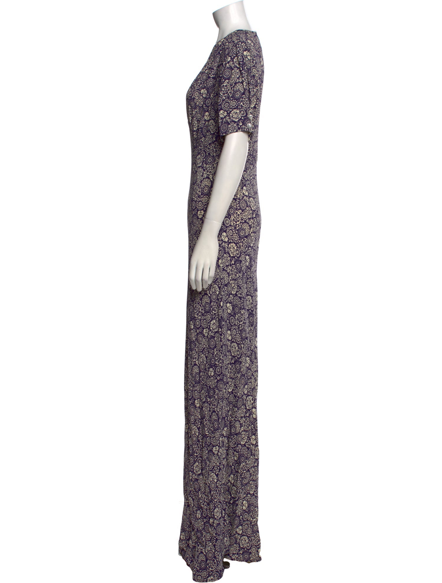 Les Habitudes Floral Print Long Dress