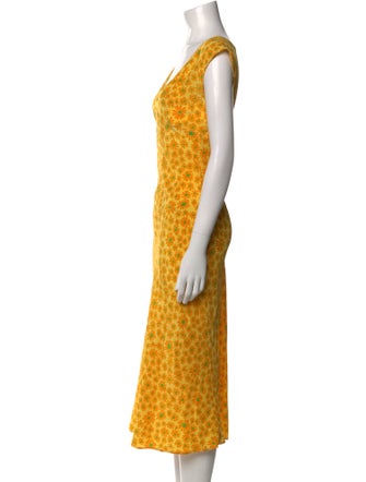 Les Habitudes Floral Print Long Dress