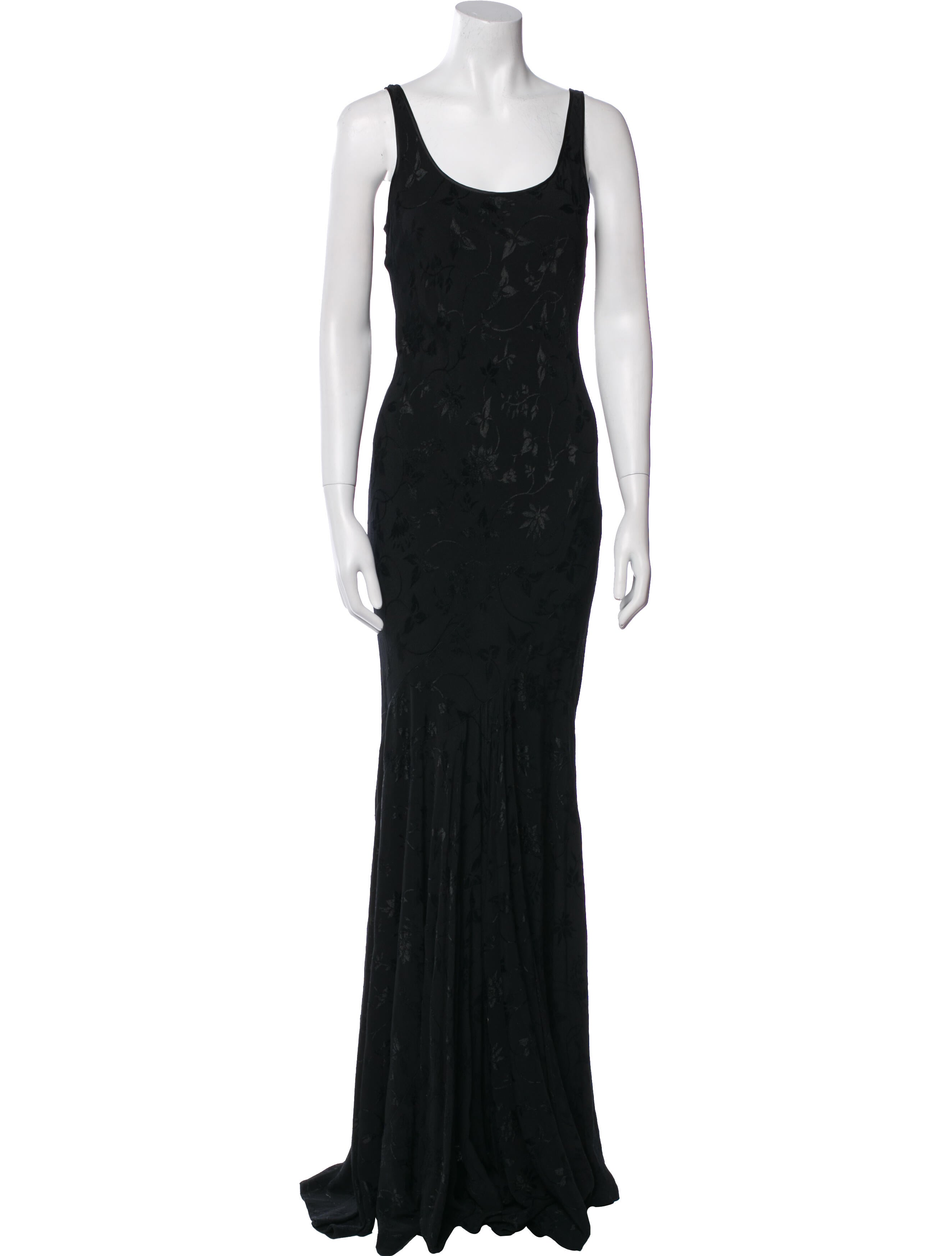 Les Habitudes Scoop Neck Long Dress