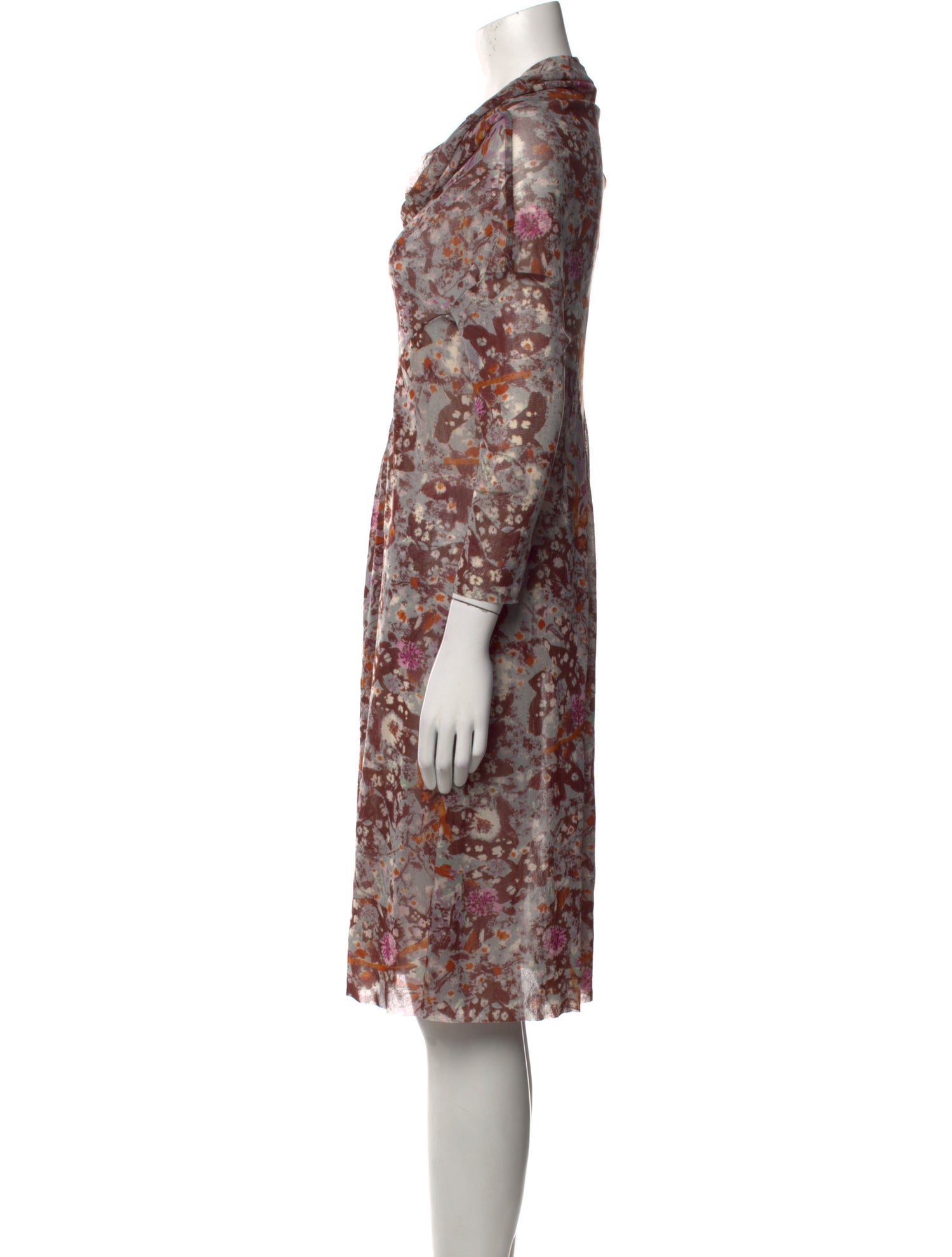 Lilith Floral Print Knee-Length Dress