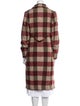 Lilith Virgin Wool Plaid Print Peacoat