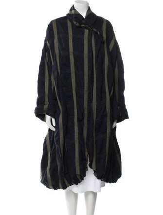 Lilith Striped Faux Fur Coat