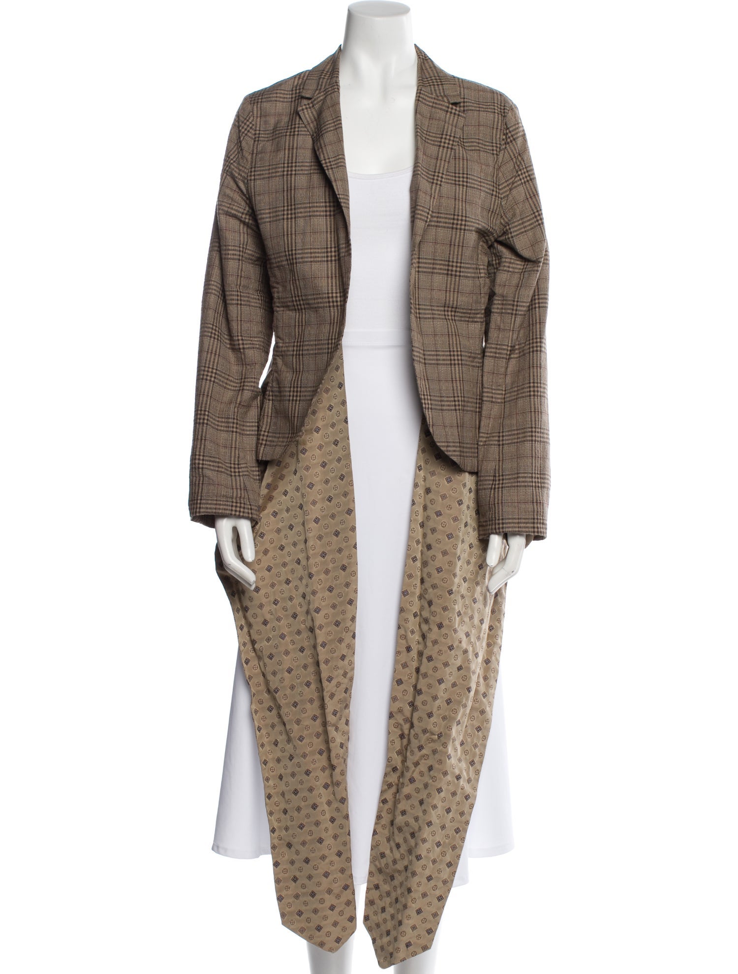 Lilith Plaid Print Blazer