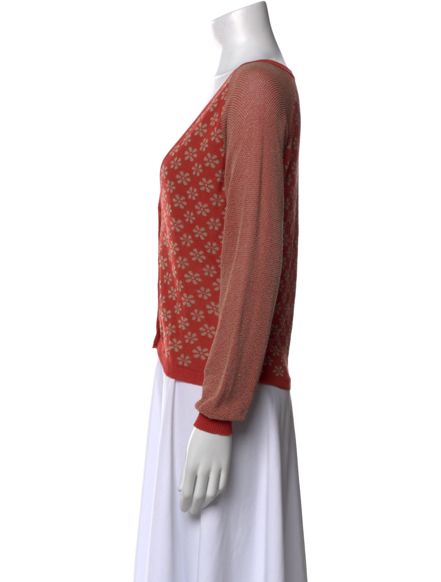 Lilith Printed V-Neck Sweater
