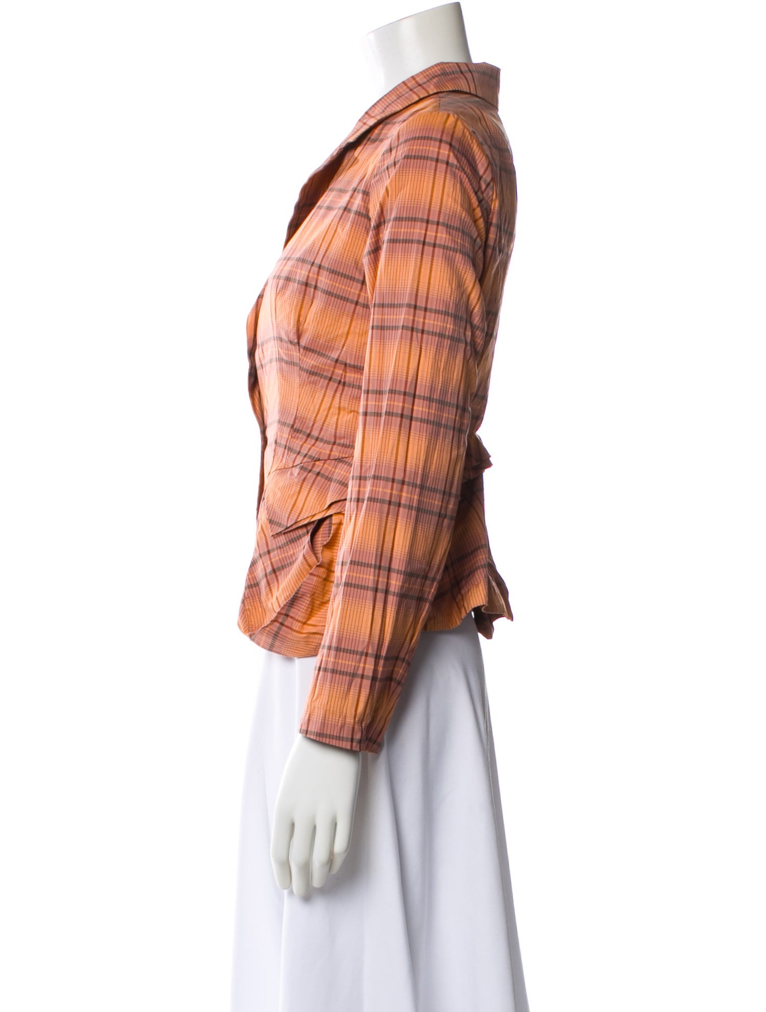 Lilith Plaid Print Blazer