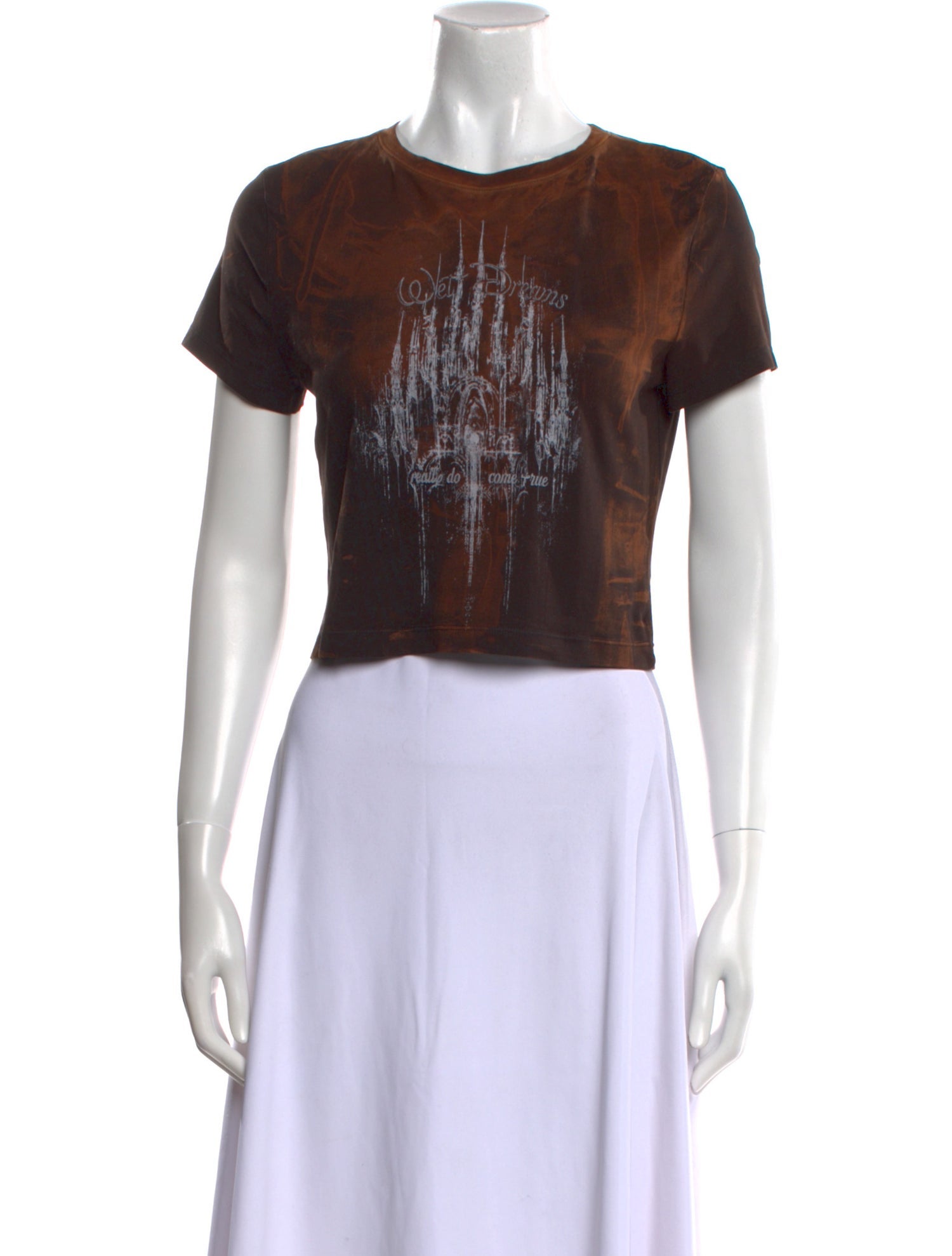 LIZA KEANE Graphic Print Crew Neck T-Shirt