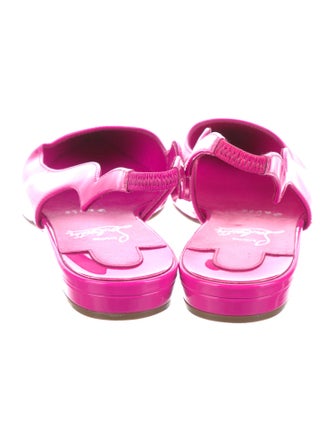 Christian Louboutin Patent Leather Slingback Flats