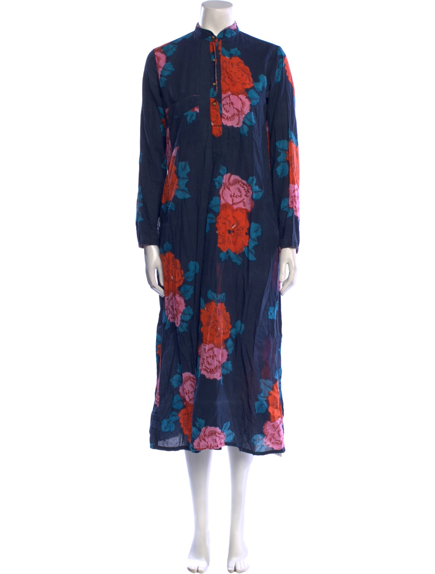 LISA CORTI Floral Print Long Dress