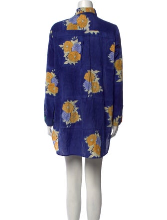 LISA CORTI Floral Print Mini Dress