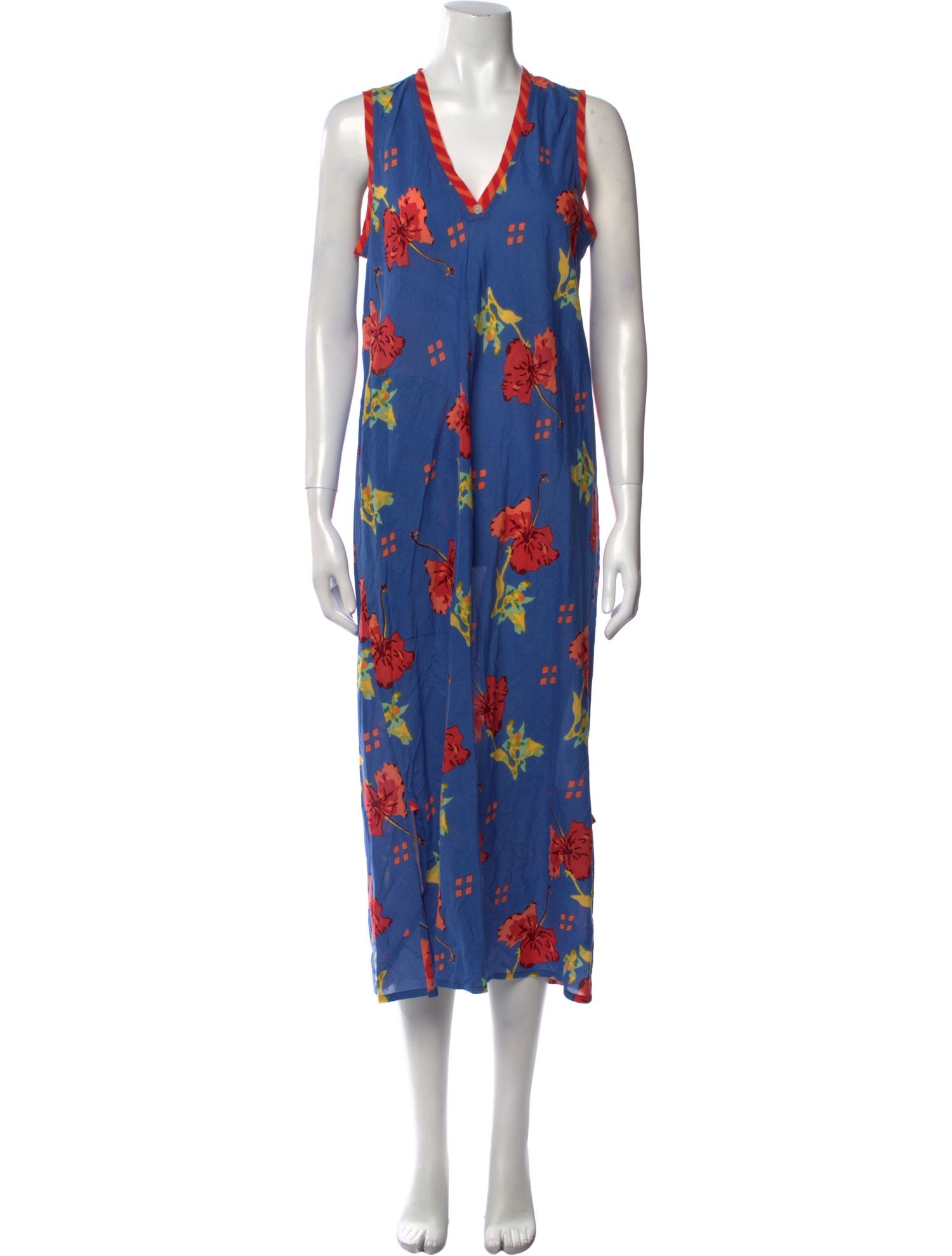 LISA CORTI Floral Print Long Dress