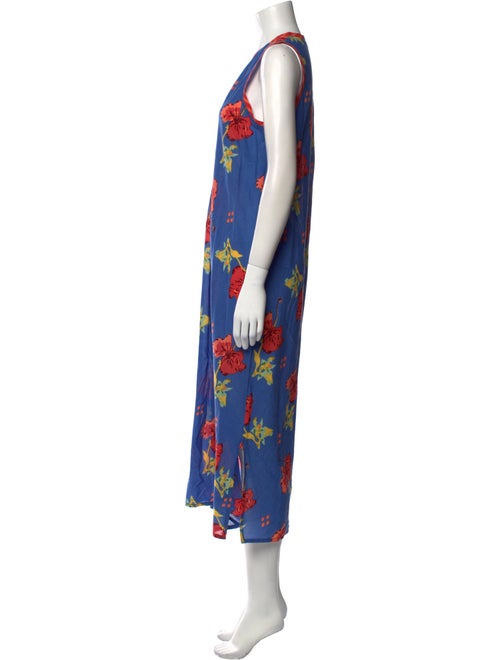 LISA CORTI Floral Print Long Dress