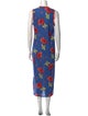 LISA CORTI Floral Print Long Dress