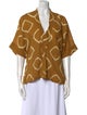 Lido Printed V-Neck Blouse