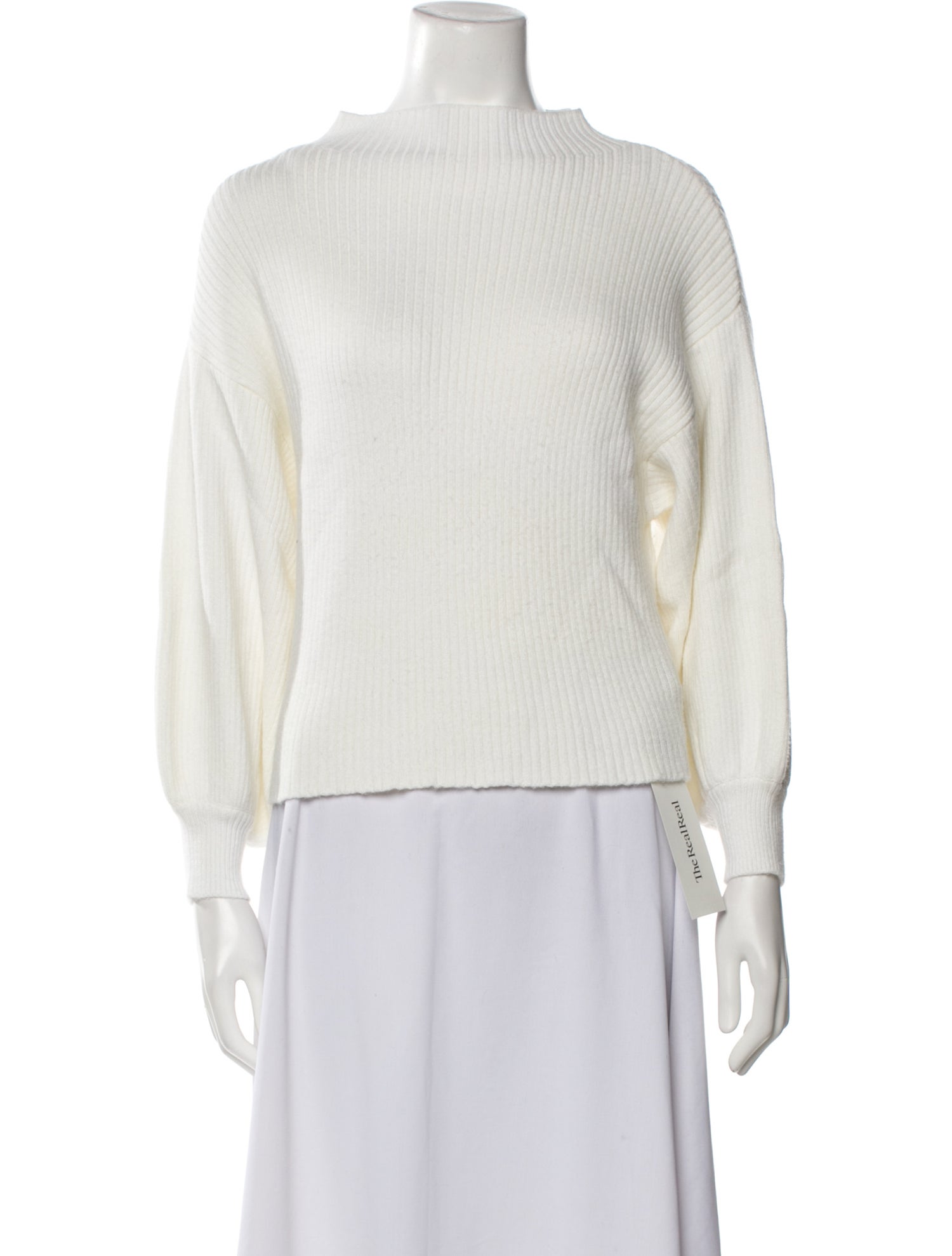 Line & Dot Mock Neck Sweater