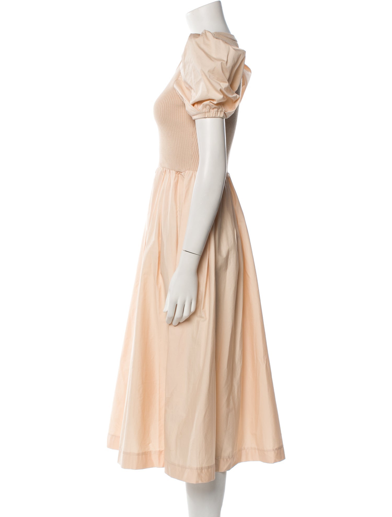 Line & Dot Crew Neck Midi Length Dress