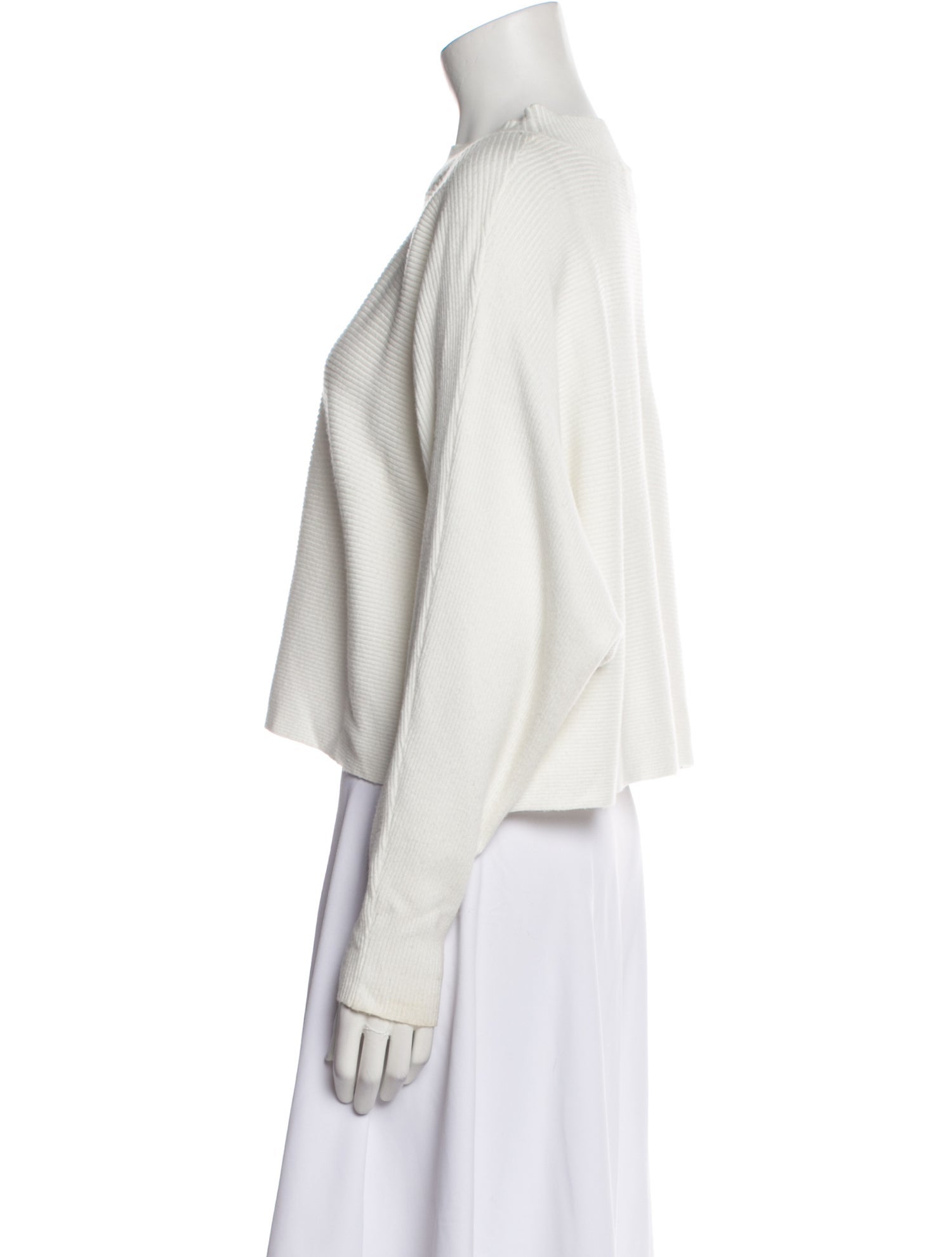 Line & Dot Silk Bateau Neckline Crop Top