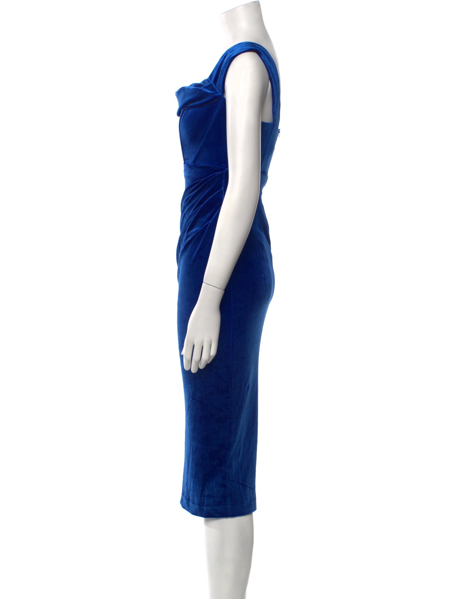 Line & Dot Cowl Neck Knee-Length Dress w/ Tags