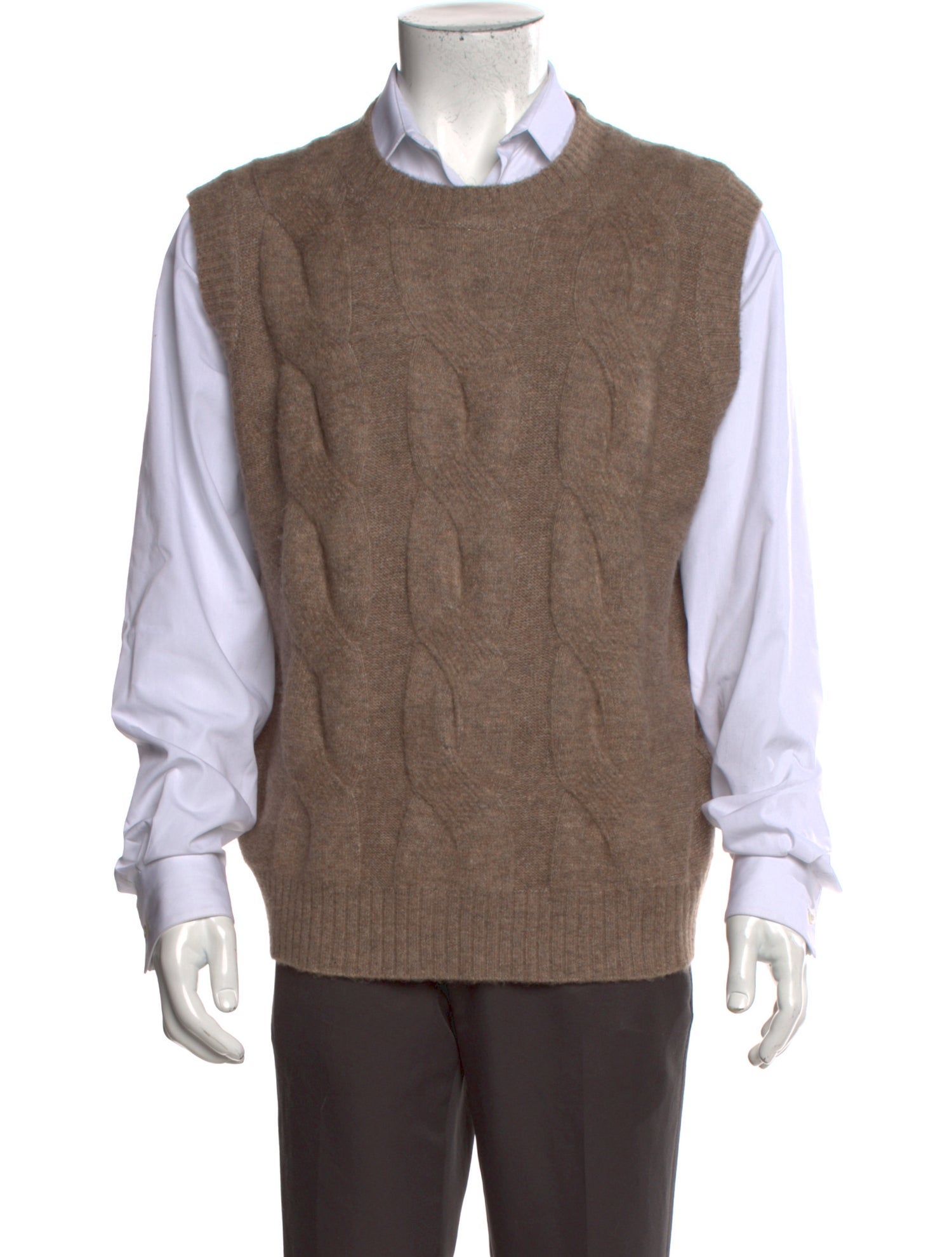 Line & Dot Crew Neck Sleeveless Sweater Vest