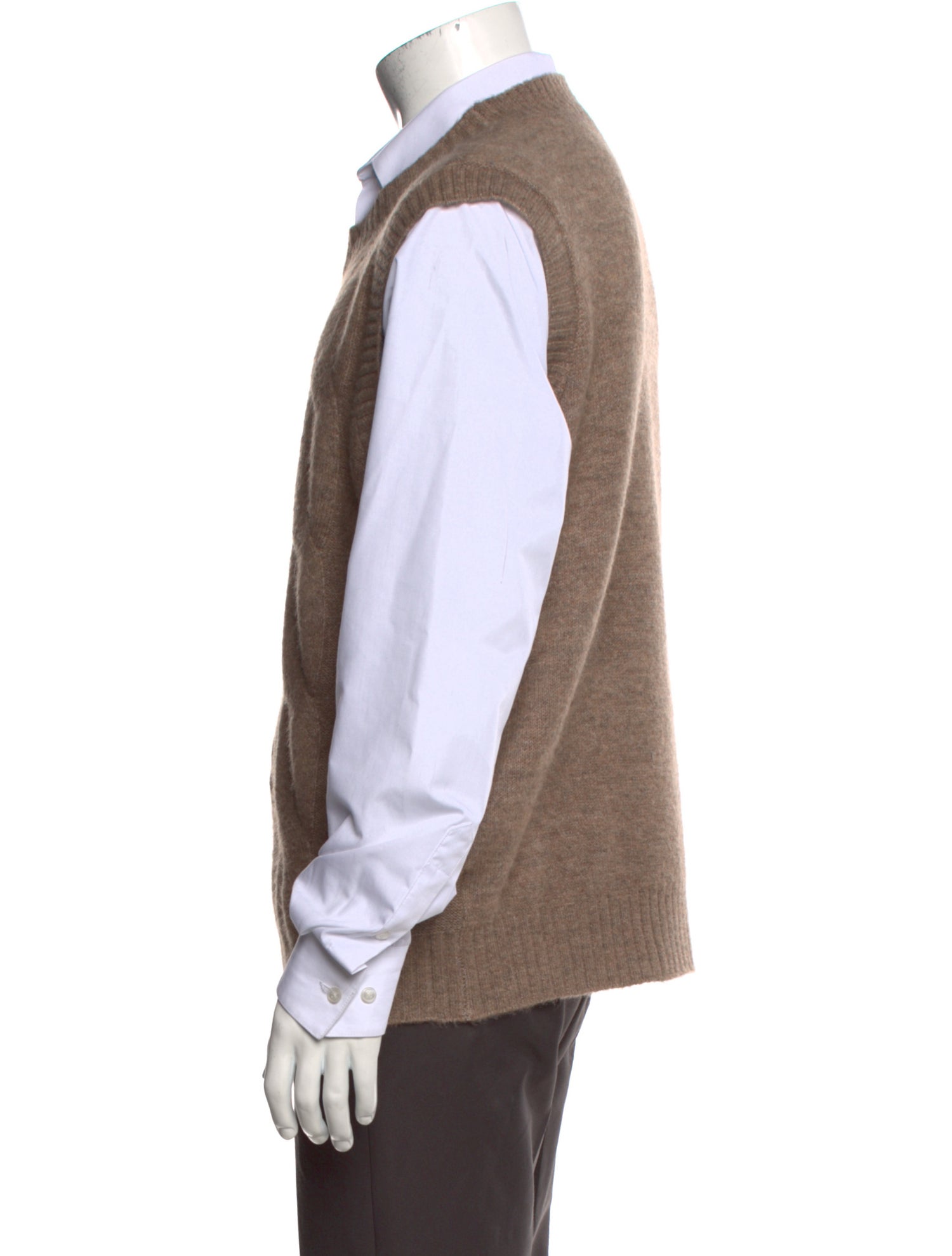 Line & Dot Crew Neck Sleeveless Sweater Vest