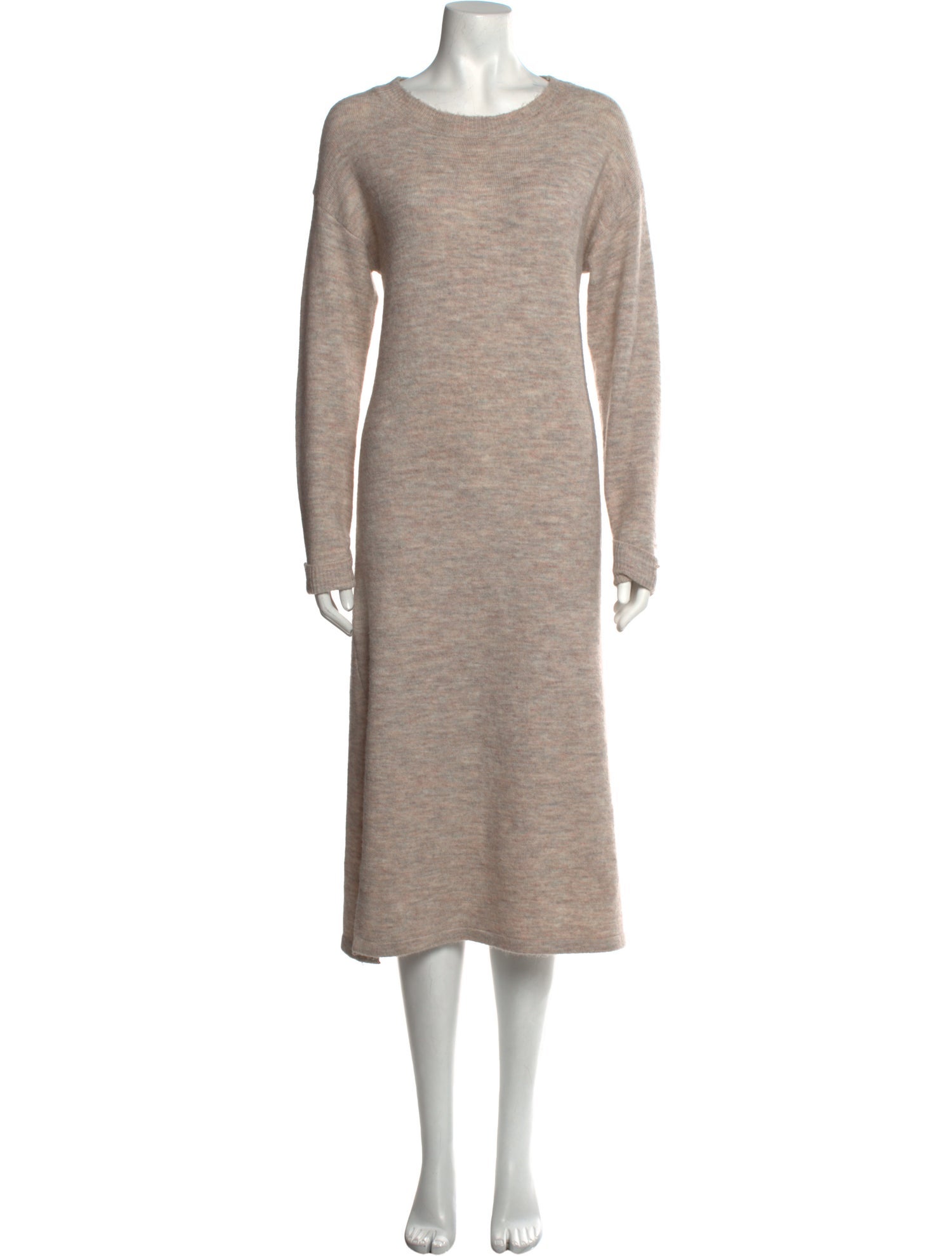 Line & Dot Scoop Neck Midi Length Dress