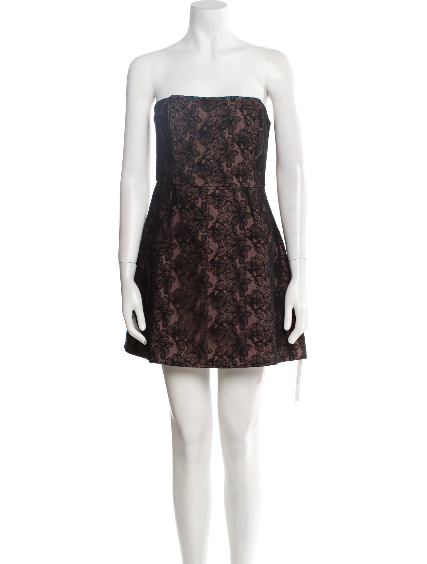 Line & Dot Lace Pattern Mini Dress w/ Tags