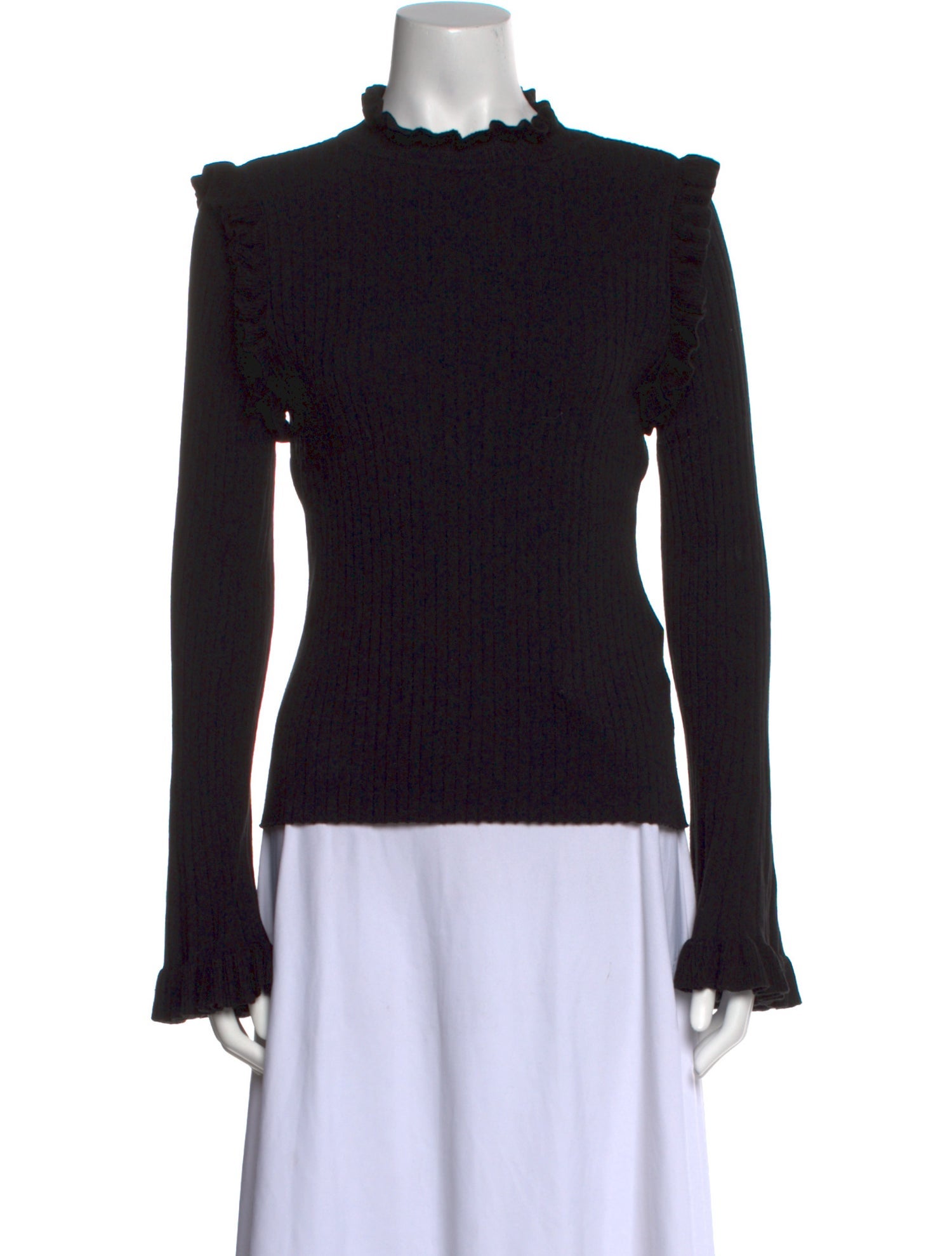 Line & Dot Mock Neck Sweater