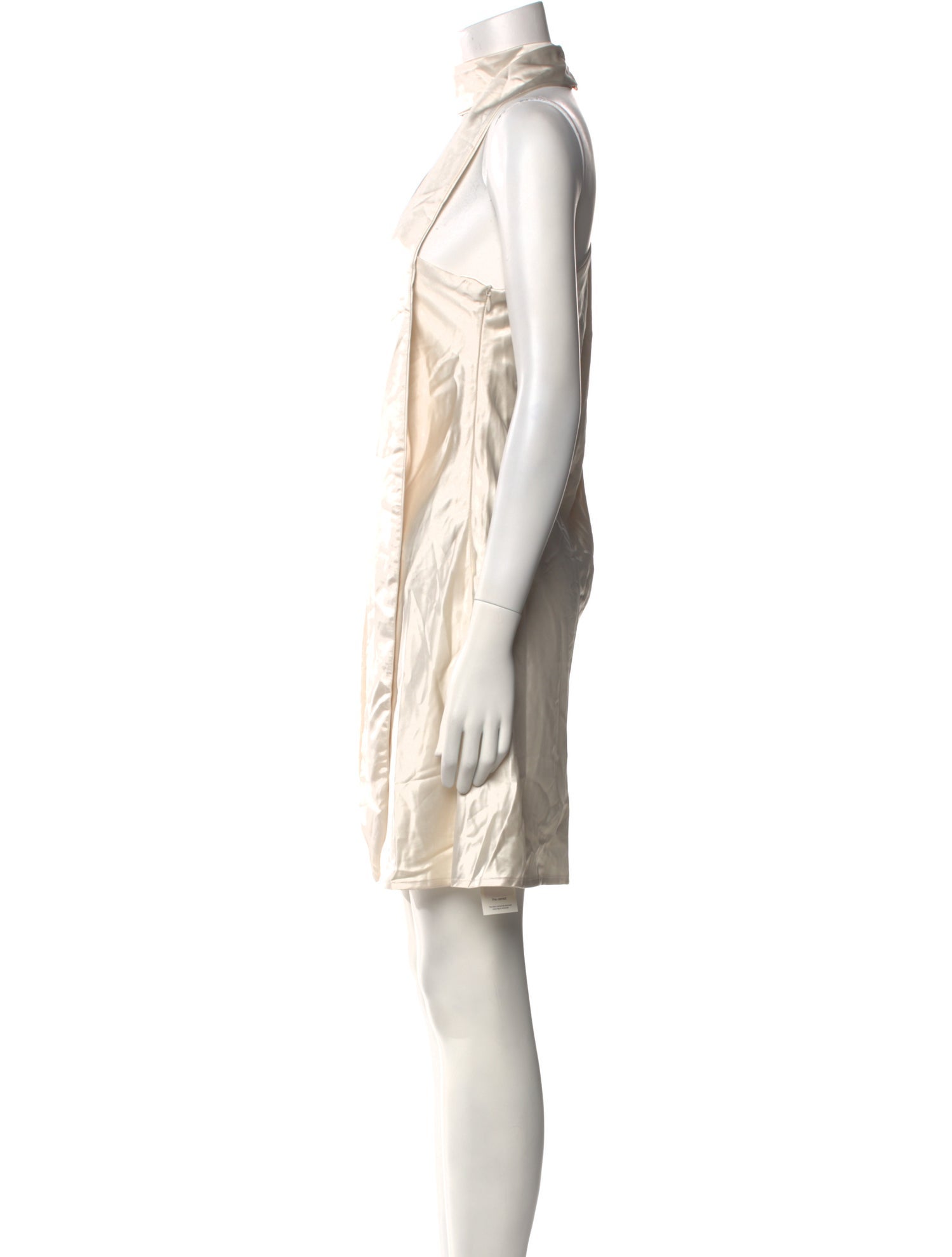 Line & Dot Mock Neck Mini Dress