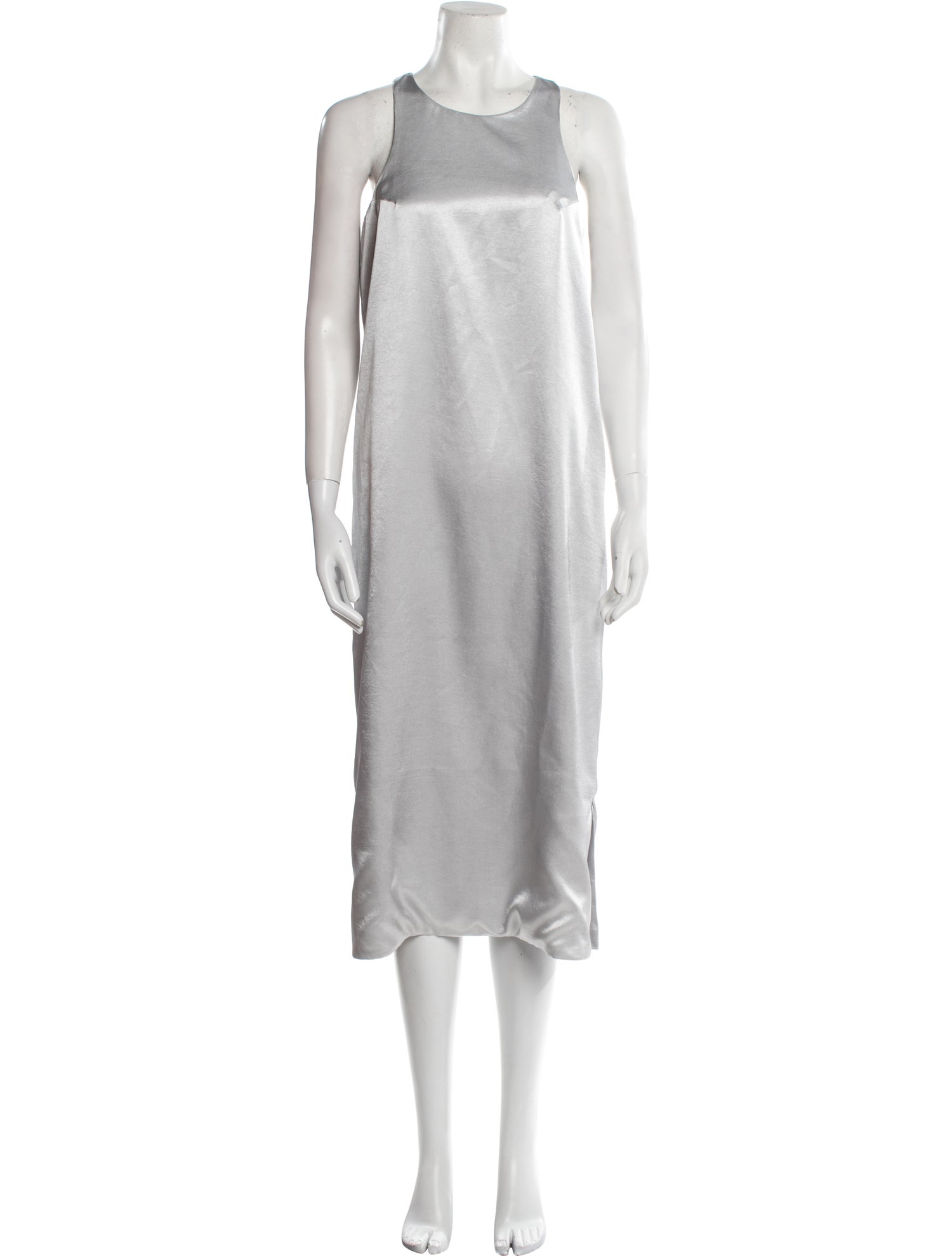 Line & Dot Scoop Neck Midi Length Dress