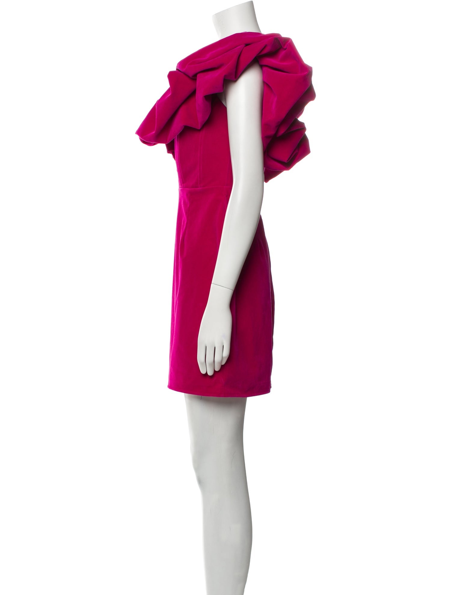 Line & Dot Square Neckline Mini Dress