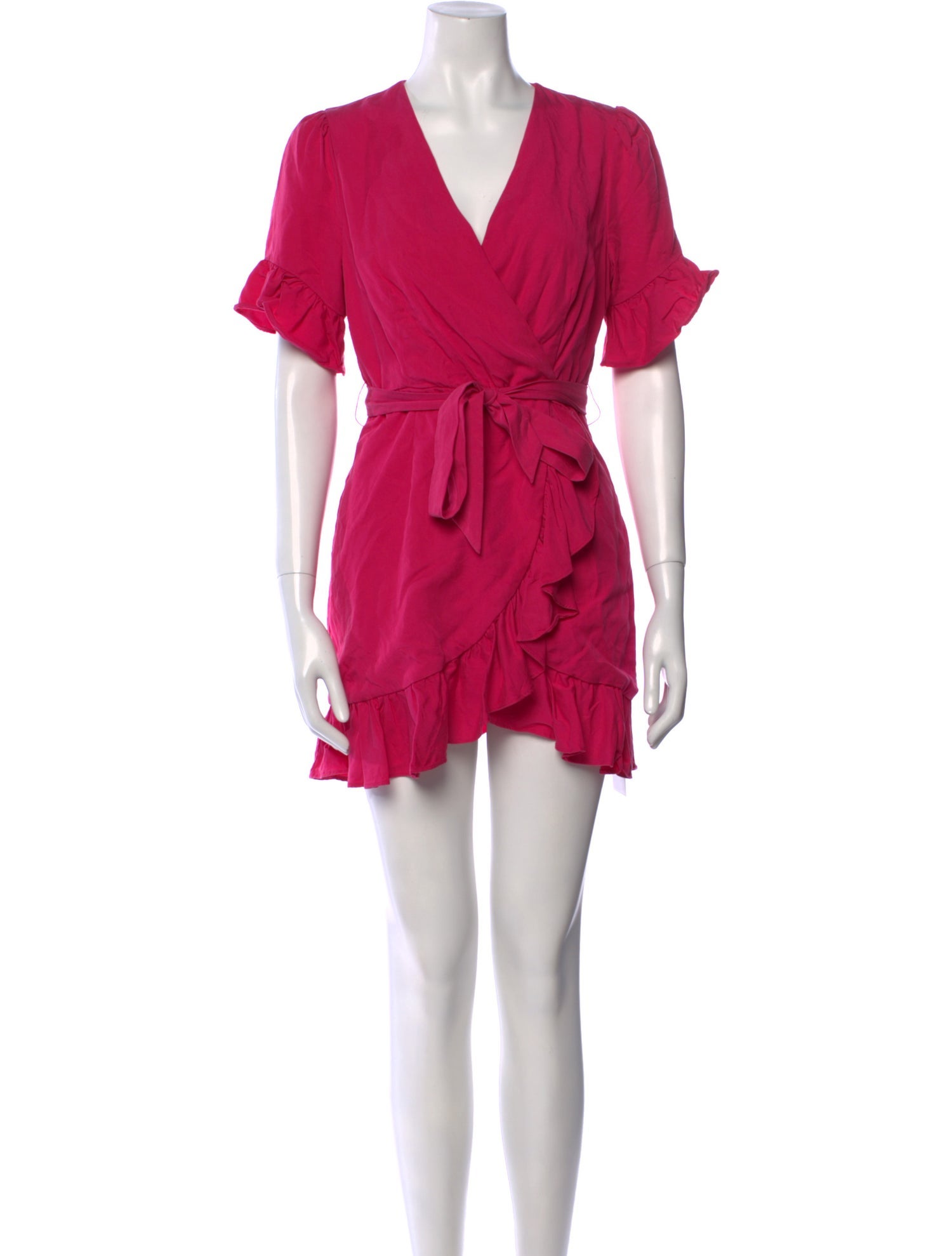 Line & Dot V-Neck Mini Dress