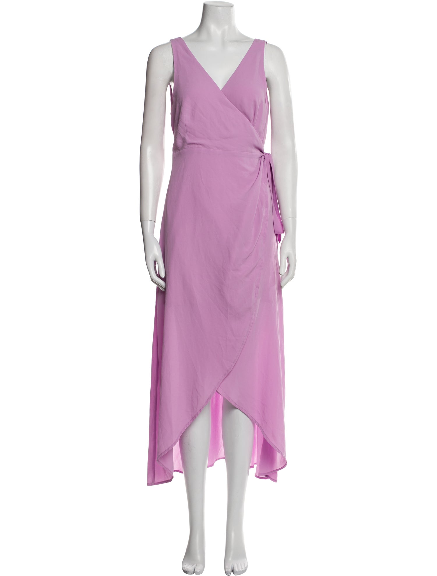 Line & Dot V-Neck Long Dress