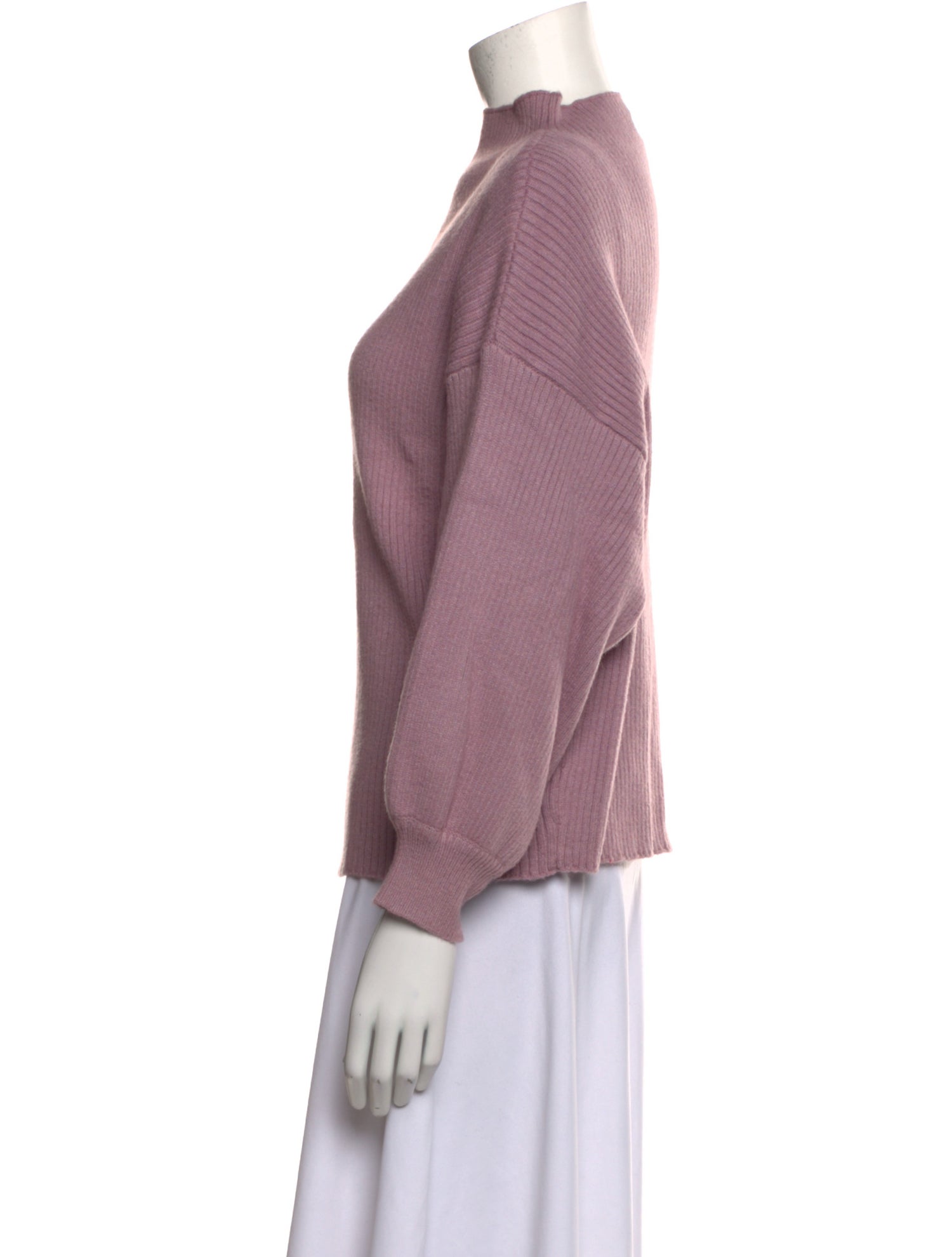 Line & Dot Mock Neck Sweater