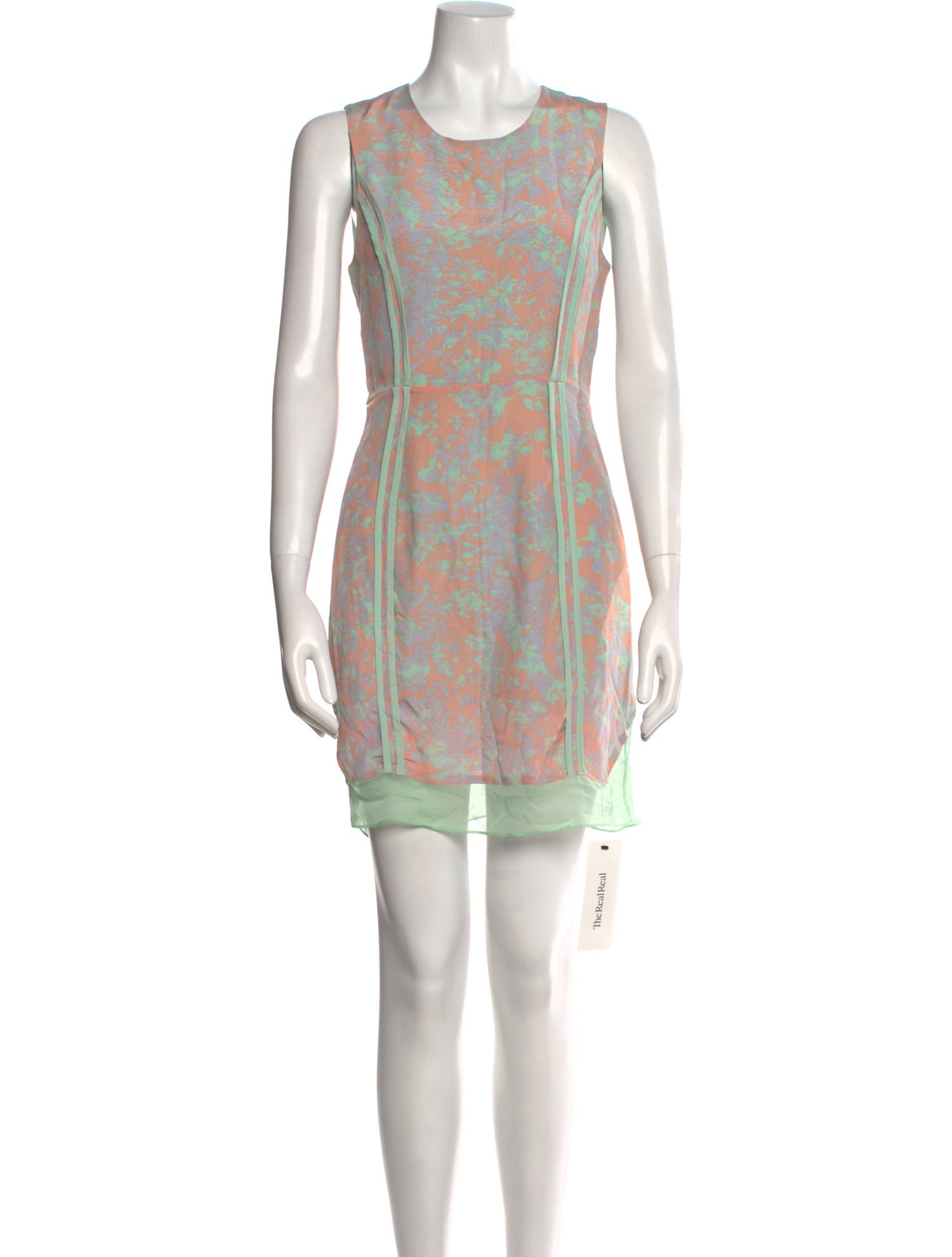 Line & Dot Silk Mini Dress