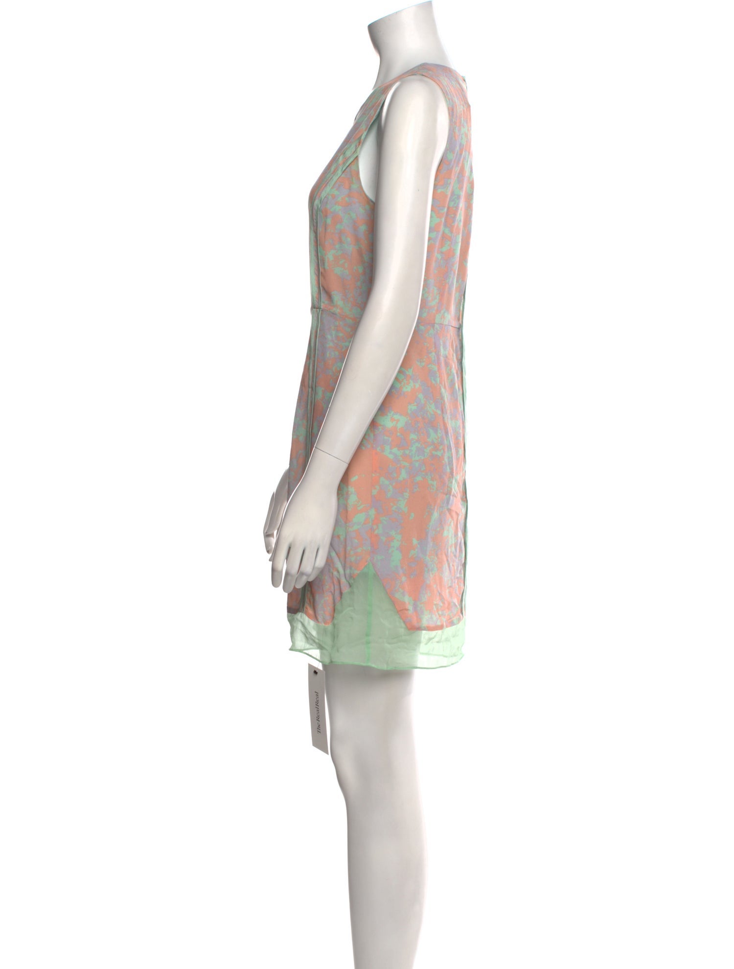 Line & Dot Silk Mini Dress