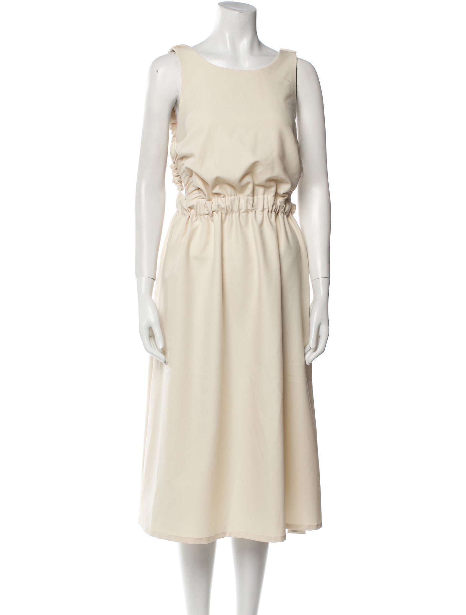 Line & Dot Bateau Neckline Midi Length Dress