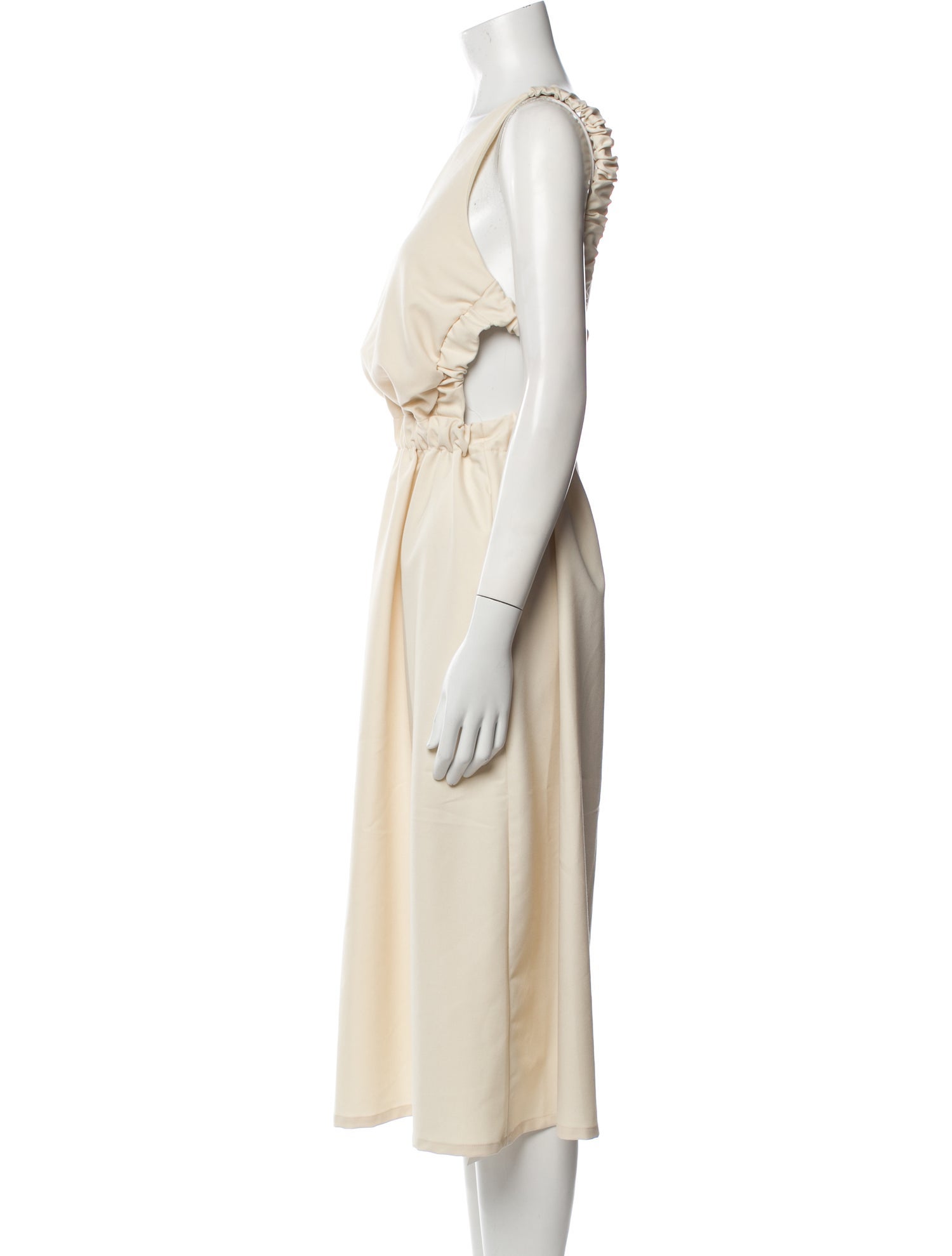 Line & Dot Bateau Neckline Midi Length Dress