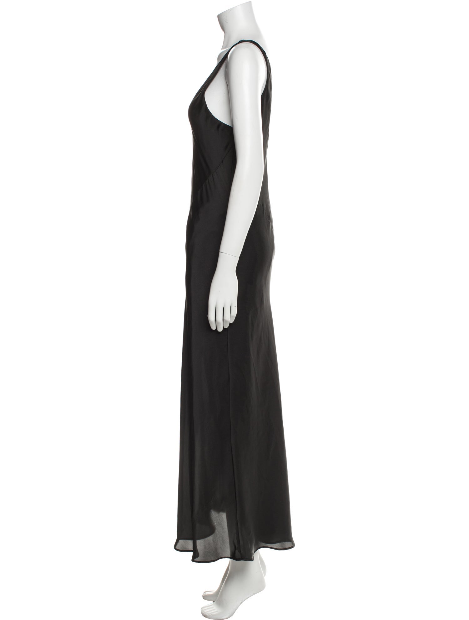 Line & Dot V-Neck Long Dress