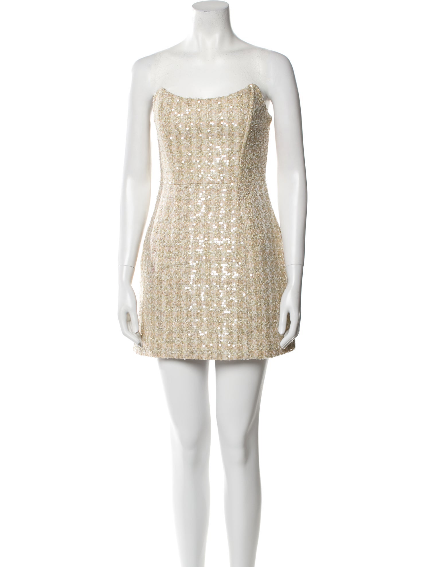 Line & Dot Strapless Mini Dress