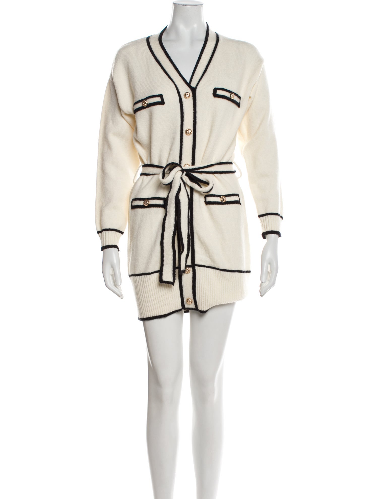 Line & Dot Colorblock Pattern Mini Dress w/ Tags