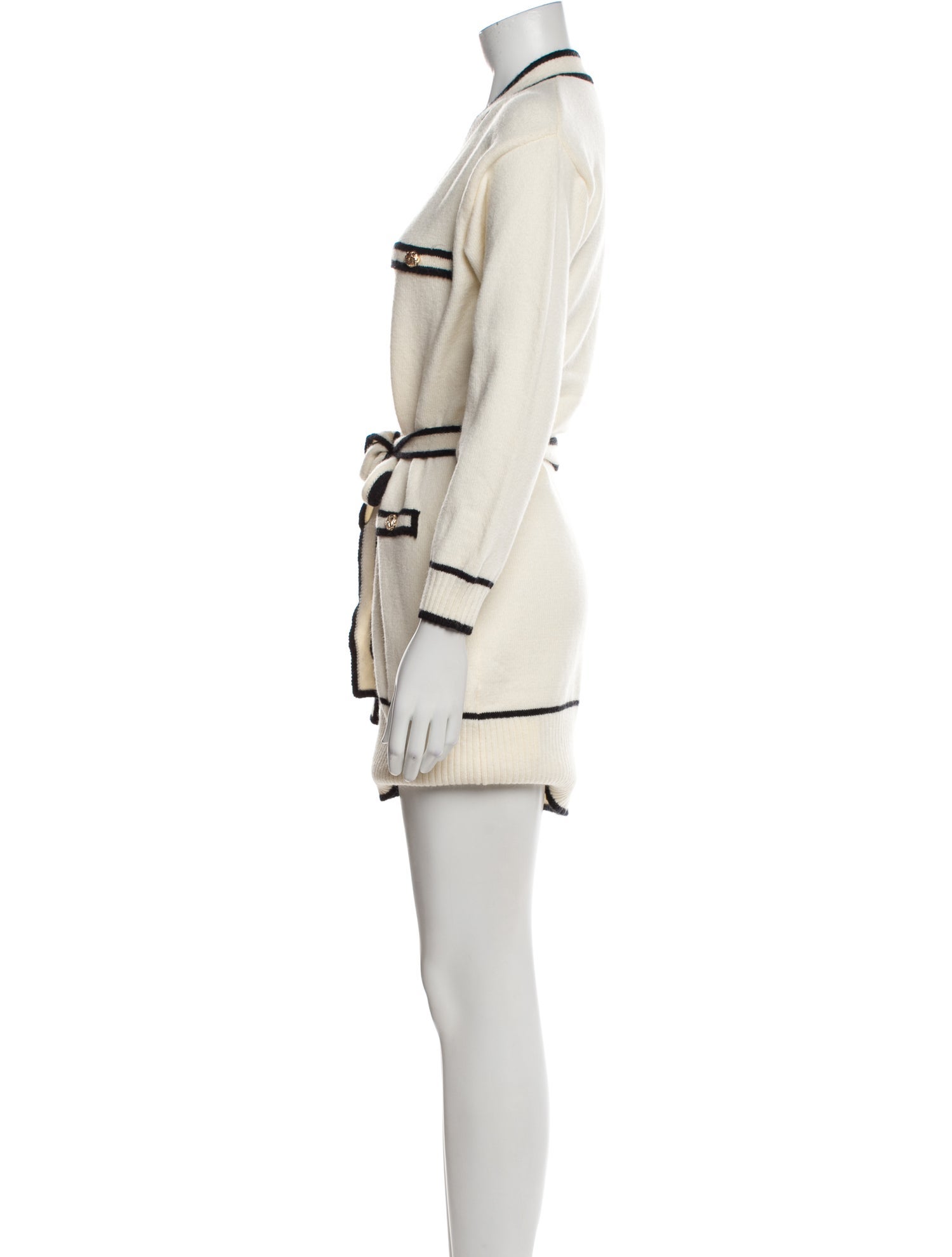 Line & Dot Colorblock Pattern Mini Dress w/ Tags