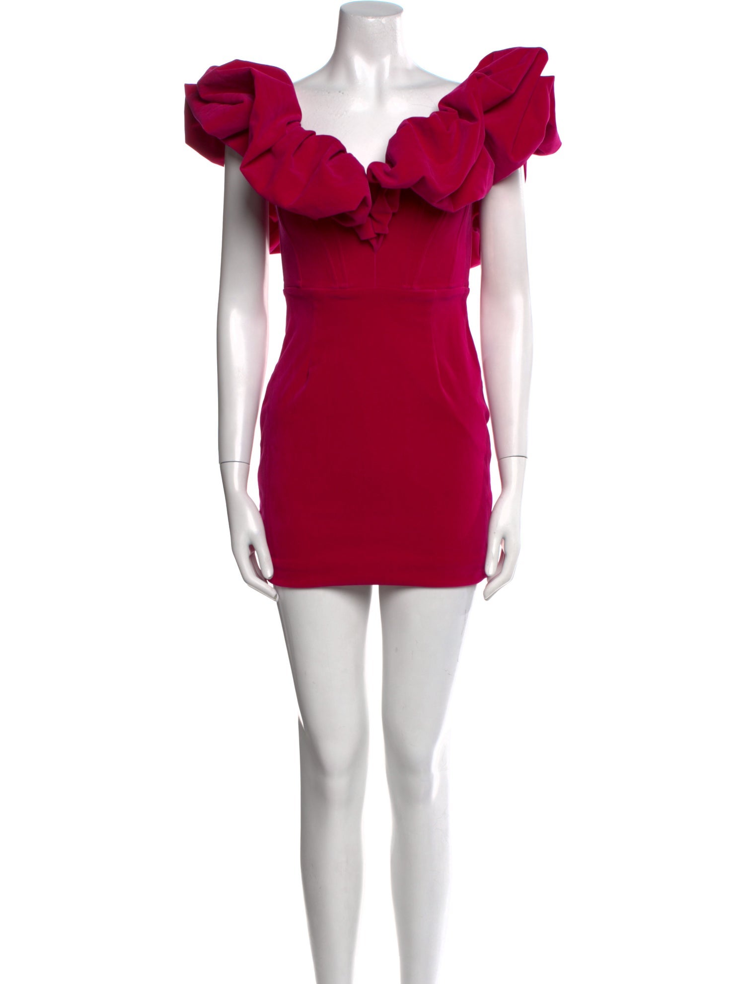 Line & Dot Off-The-Shoulder Mini Dress