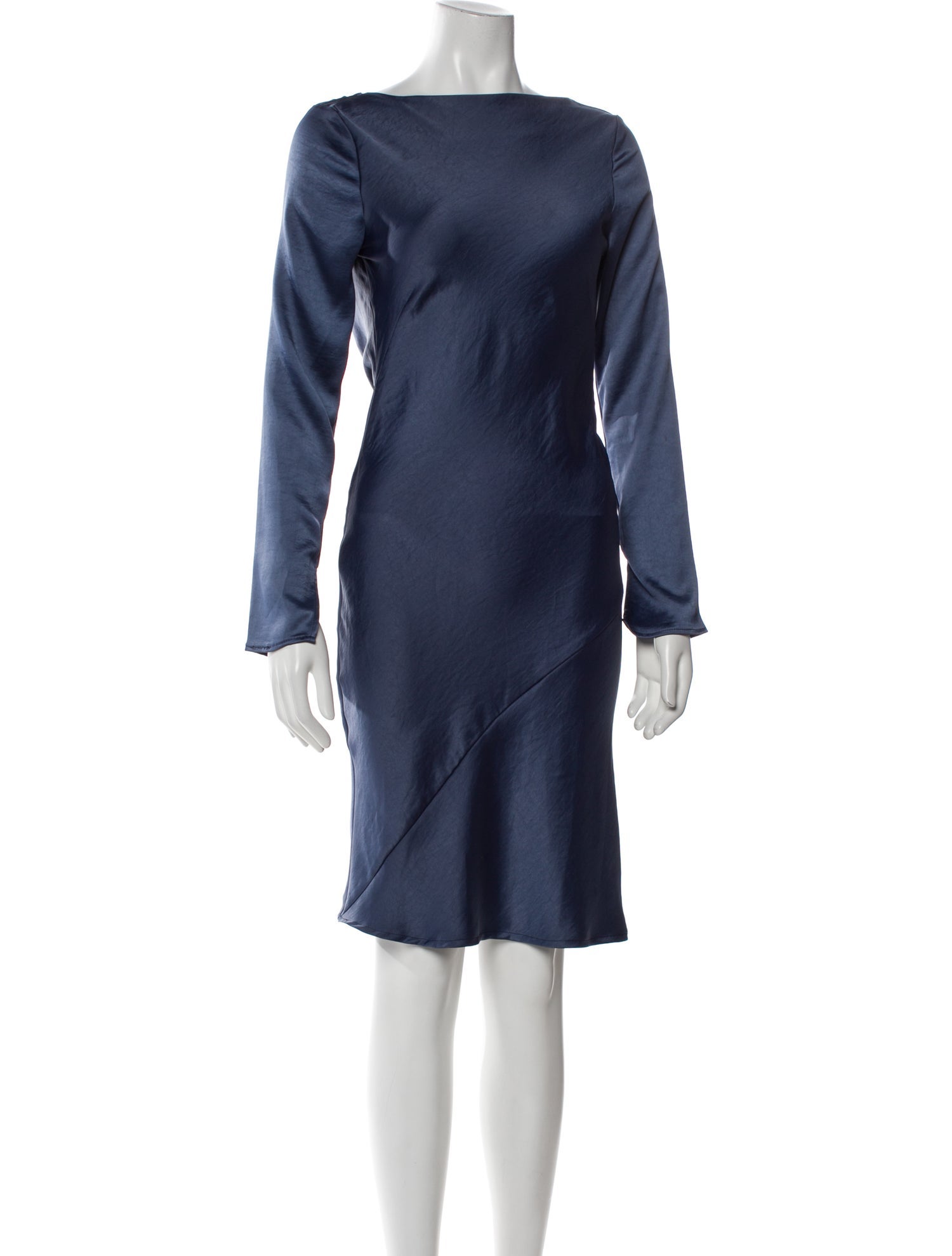 Line & Dot Bateau Neckline Knee-Length Dress