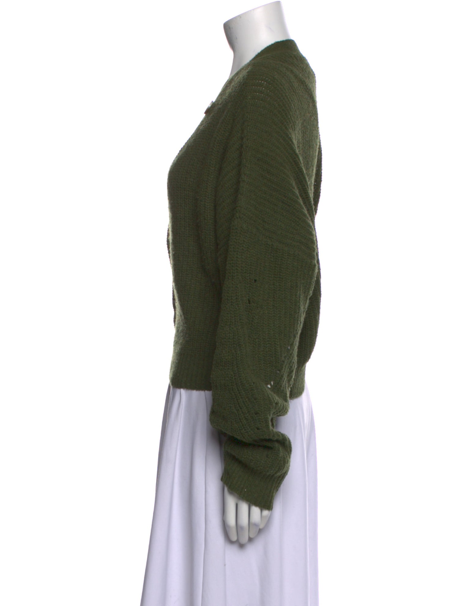 Line & Dot V-Neck Sweater