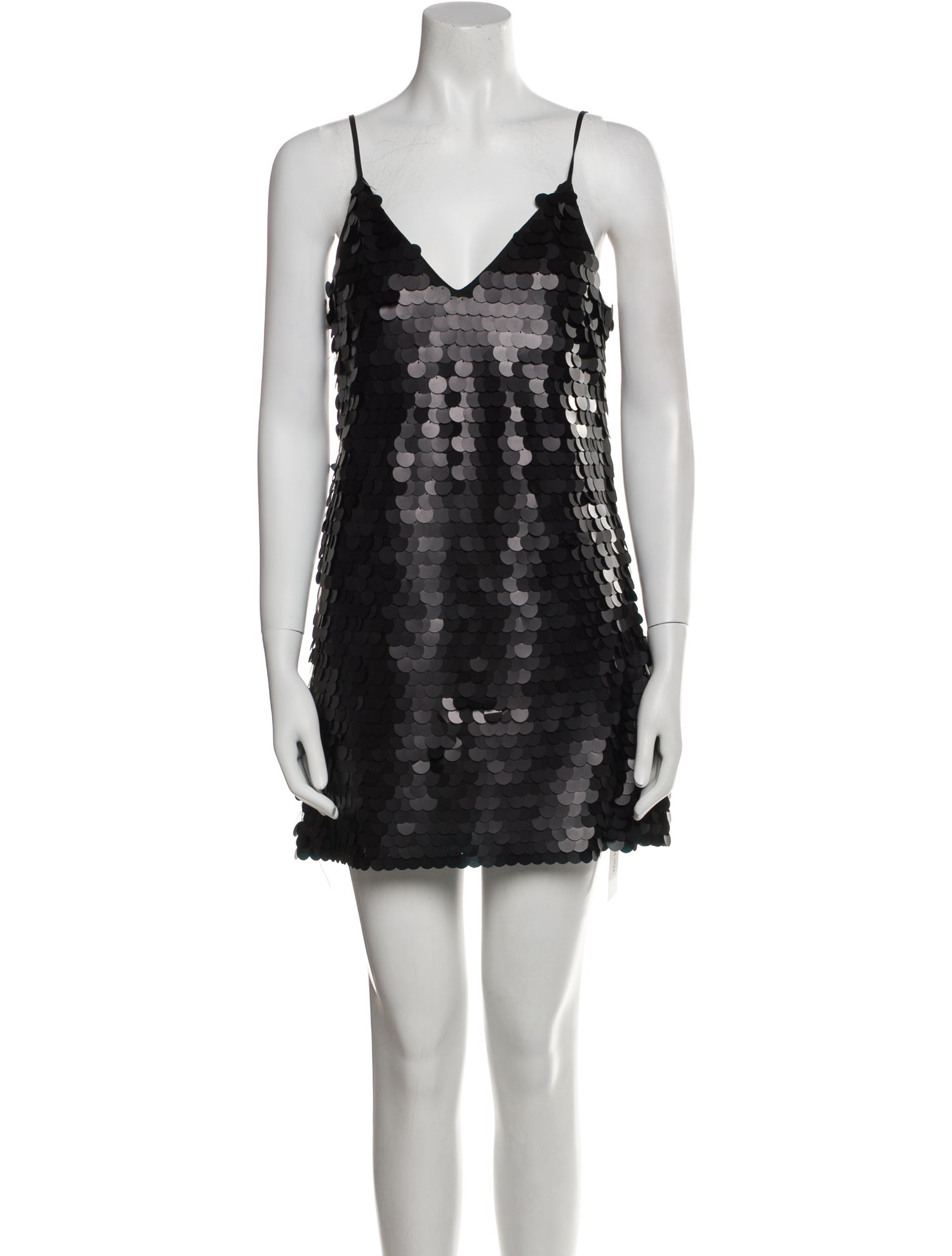 Line & Dot V-Neck Mini Dress