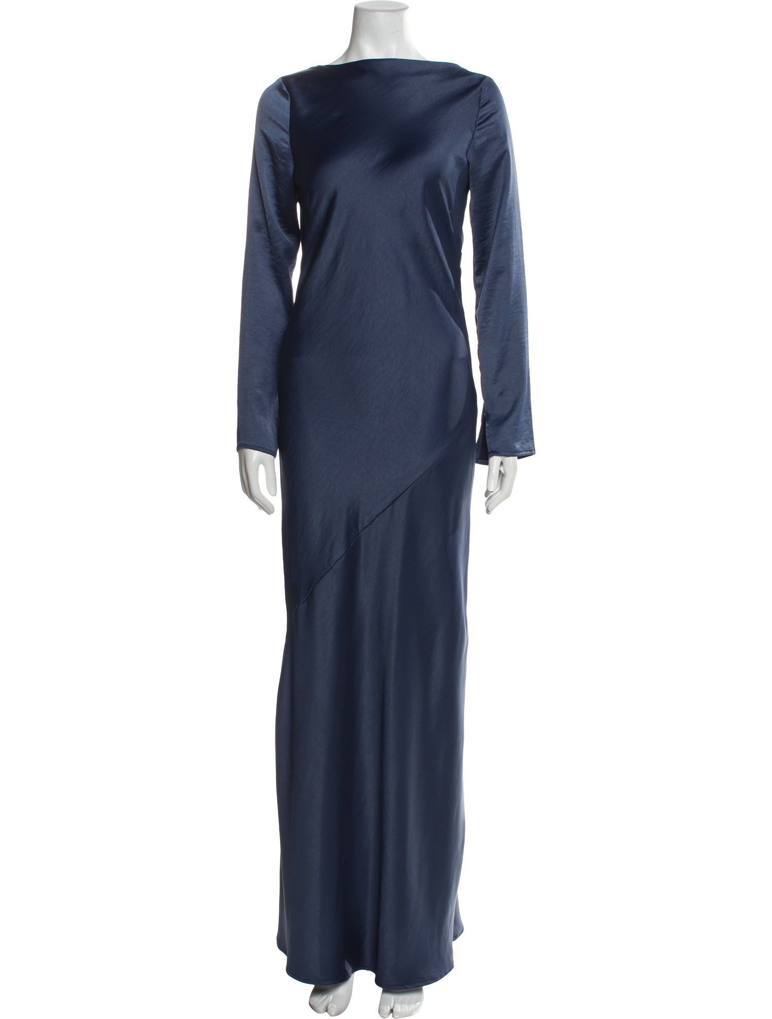 Line & Dot Bateau Neckline Long Dress